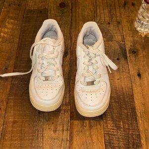 Nike White and Cream Kids Sneakers
